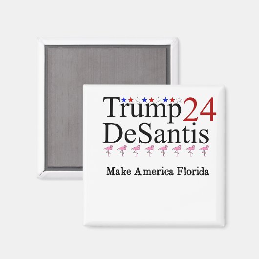 Trump 24 DeSantis Make America Florida Magneet (Voorkant / Achterkant)