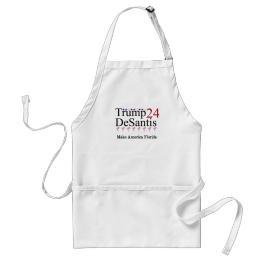 Trump 24 DeSantis Make America Florida Standaard Schort (Voorkant)