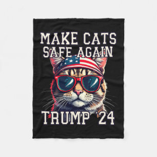 Trump 24 President Debat Meme Make Cats Saf Fleece Deken