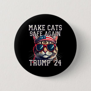 Trump 24 President Debat Meme Make Cats Saf Ronde Button 5,7 Cm