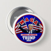 Trump '24 ronde button 7,6 cm (Voorkant /achterkant)