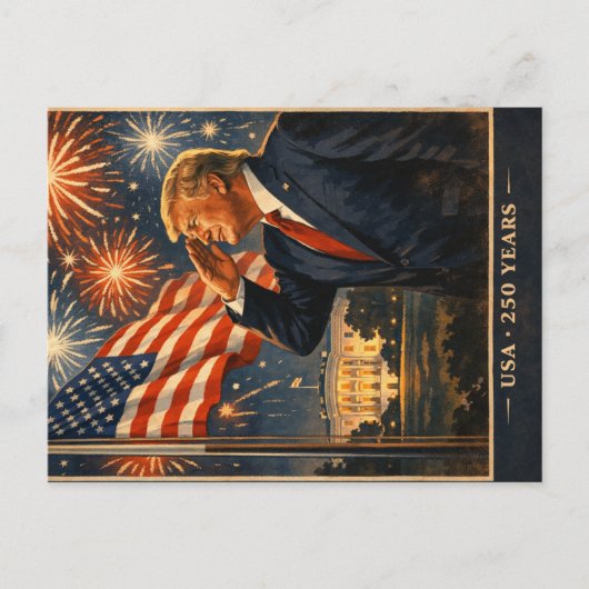 Trump 250 Jaar Uitmuntendheid VS Trots Briefkaart (Voorkant)