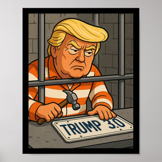 Trump 3.0 Kentekenplaat Ontwerper Poster (Voorkant)