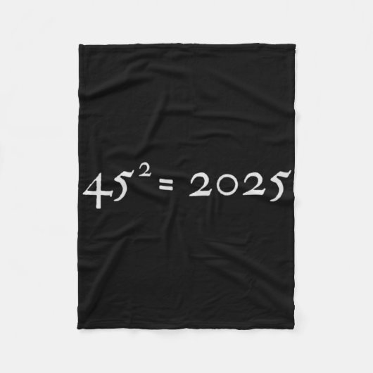 Trump 45^2=2025 Happy New Year Presidential Inaugu Fleece Deken (Voorkant)