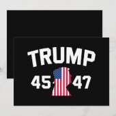 Trump 45 47 2024 President Kaart (Voorkant / Achterkant)