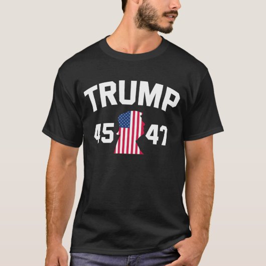 Trump 45 47 2024 President T-shirt (Voorkant)