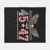 Trump 45 47  Amerikaanse adelaarsvlag Fleece Deken (Voorkant (Horizontaal))