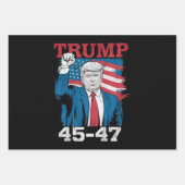 Trump 45 47  Amerikaanse vlag Inpakpapier Vel (Voorkant)