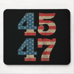 Trump 45 47 Amerikaanse vlag Retro 4547 Muismat