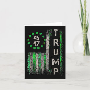 Trump 45 47 Amerikaanse vlag  St. Patricks Day Kaart