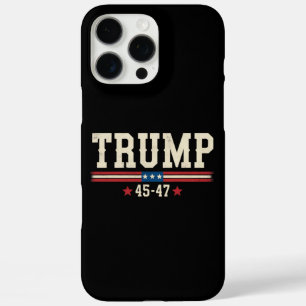 Trump 45 47 Amerikaanse Vlag VS Retro Vintage iPhone 16 Pro Max Hoesje
