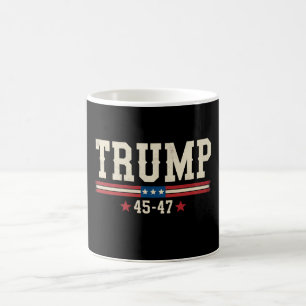 Trump 45 47 Amerikaanse Vlag VS Retro Vintage Koffiemok