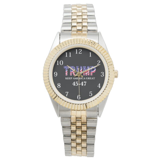 Trump 45-47 Cadeau Horloge (Voorkant)