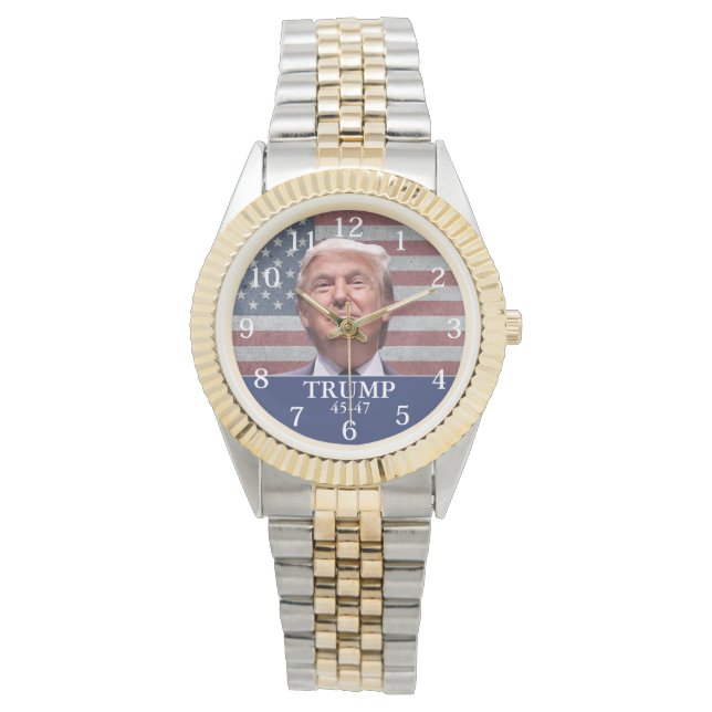 Trump 45-47 Cadeau Horloge (Voorkant)