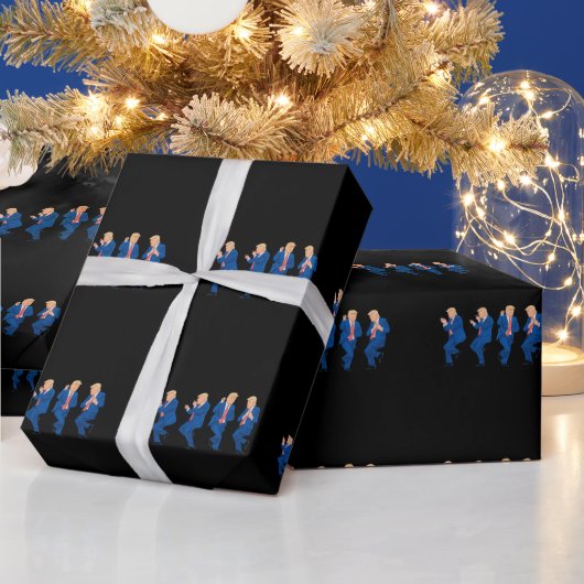 Trump 45 47 Funny Dance Dancing USA President Cadeaupapier (Feestdagen)