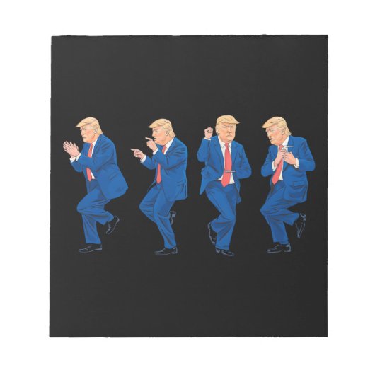 Trump 45 47 Funny Dance Dancing USA President Notitieblok (Voorkant)