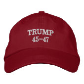 Trump 45-47 geborduurde pet (Voorkant)