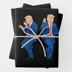 Trump 45 47 Grappige Dans Dansen VS President Inpakpapier Vel