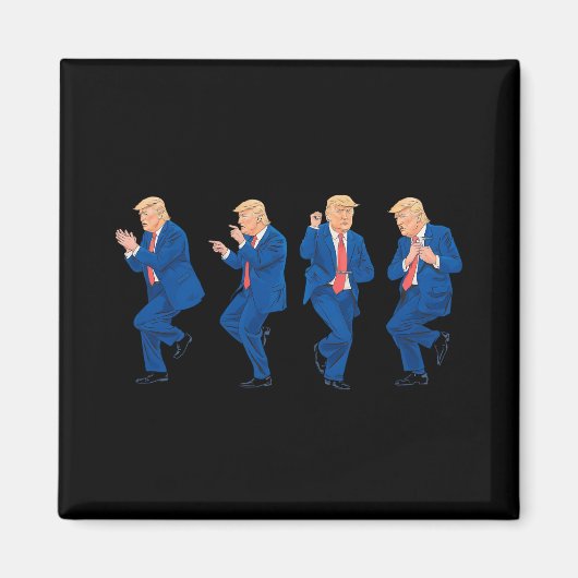 Trump 45 47 Grappige Dans Dansen VS President Magneet (Voorkant)
