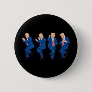 Trump 45 47 Grappige Dans Dansen VS President Ronde Button 5,7 Cm