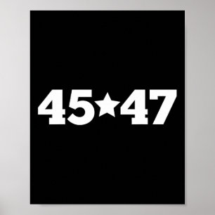 Trump 45 47 Ik stem op Trump God Bless America Poster