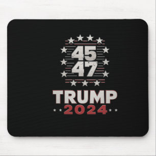 Trump 45 47 Je hebt opnieuw de vlag van de VS van Muismat