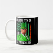 Trump 45 47 Leprechaun Pet vrolijk 4e van St Patri Koffiemok (Links)