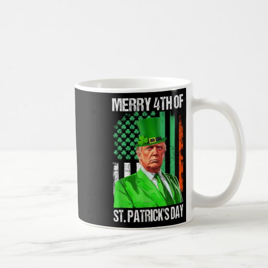 Trump 45 47 Leprechaun Pet vrolijk 4e van St Patri Koffiemok (Rechts)