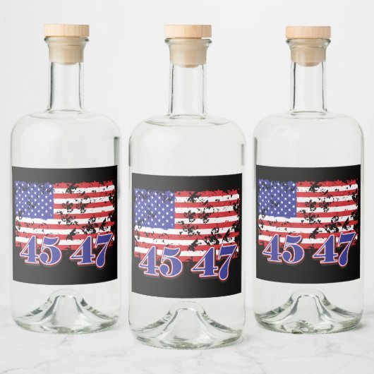 Trump 45-47 likeurfles etiket (Flessen)