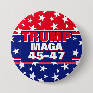 TRUMP 45-47 MAGA RONDE BUTTON 7,6 CM