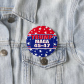 TRUMP 45-47 MAGA RONDE BUTTON 7,6 CM (In situ)