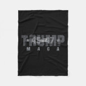 Trump 45-47 Mega Amerikaanse vlag 2024 presidentsv Fleece Deken (Voorkant)