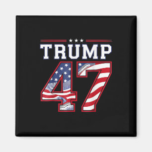Trump 45-47 Mega Amerikaanse vlag 2024 presidentsv Magneet