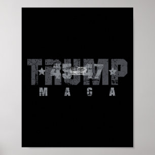 Trump 45-47 Mega Amerikaanse vlag 2024 presidentsv Poster