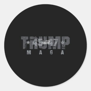 Trump 45-47 Mega Amerikaanse vlag 2024 presidentsv Ronde Sticker
