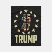 Trump 45 47 Mega Potus Fleece Deken (Voorkant)