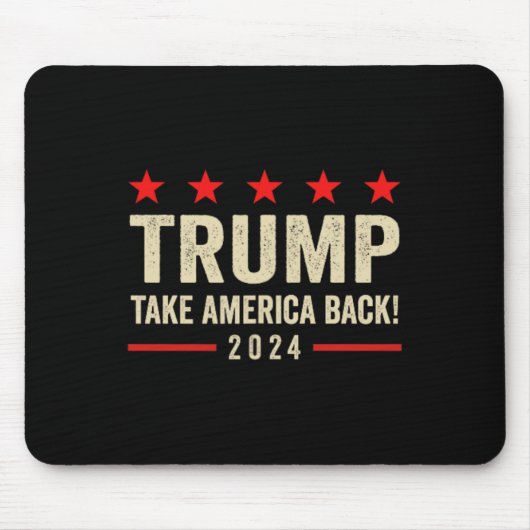 Trump 45 47 (op rug) Neem Amerika terug VS Trump Muismat (Voorkant)