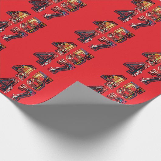 Trump 45 47 | Pop Art | Amerikaans President Cadeaupapier (Hoek)