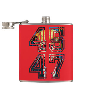 Trump 45 47 Pop Art Amerikaans President Heupfles