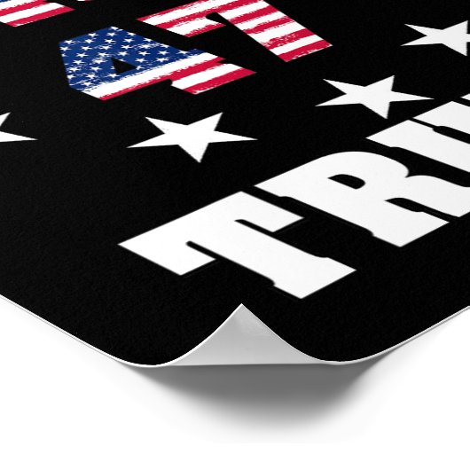 Trump 45 47 President Amerikaanse vlag 2024 2025 W Poster (Hoek)