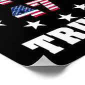 Trump 45 47 President Amerikaanse vlag 2024 2025 W Poster (Hoek)