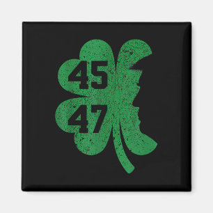 Trump 45 47 President St. Patricks Day Shamrock Lu Magneet