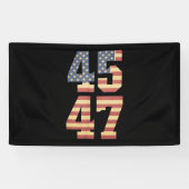 Trump 45 47 Retro Amerikaanse Vlag USA Spandoek (Horizontaal)