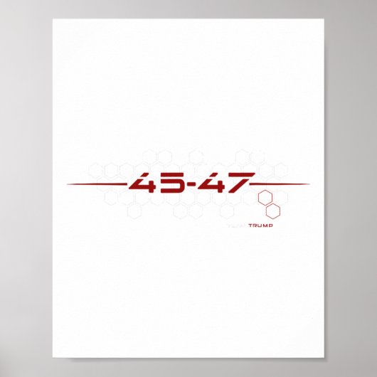 Trump 45 47 retro futuristisch design poster (Voorkant)