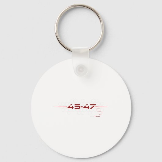 Trump 45 47 retro futuristisch design sleutelhanger (Voorkant)