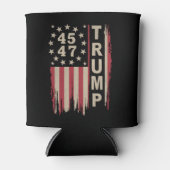 Trump 45 47 Retro Oude Amerika USA Vlag Blikjeskoeler (Voorkant)