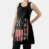 Trump 45 47 Retro Oude Amerika USA Vlag Schort (Insitu)