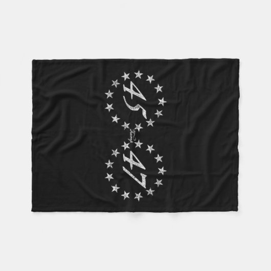 Trump 45 47 Ring van sterren Fleece Deken (Voorkant (Horizontaal))