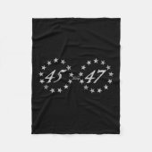 Trump 45 47 Ring van sterren Fleece Deken (Voorkant)