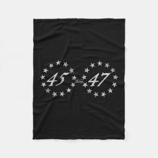 Trump 45 47 Ring van sterren Fleece Deken
